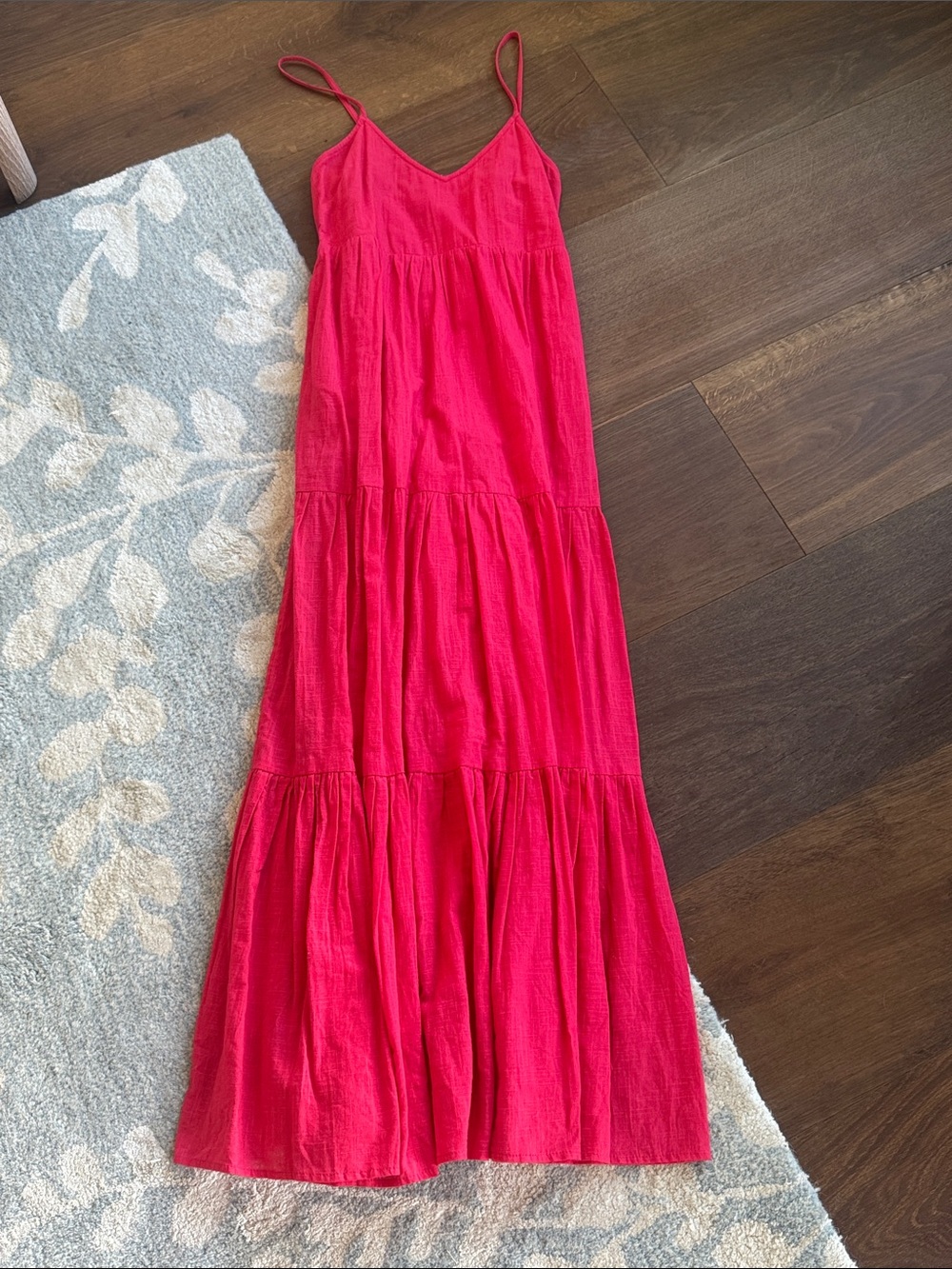 Billabong Red Spaghetti-Strap Tiered Maxi Dress